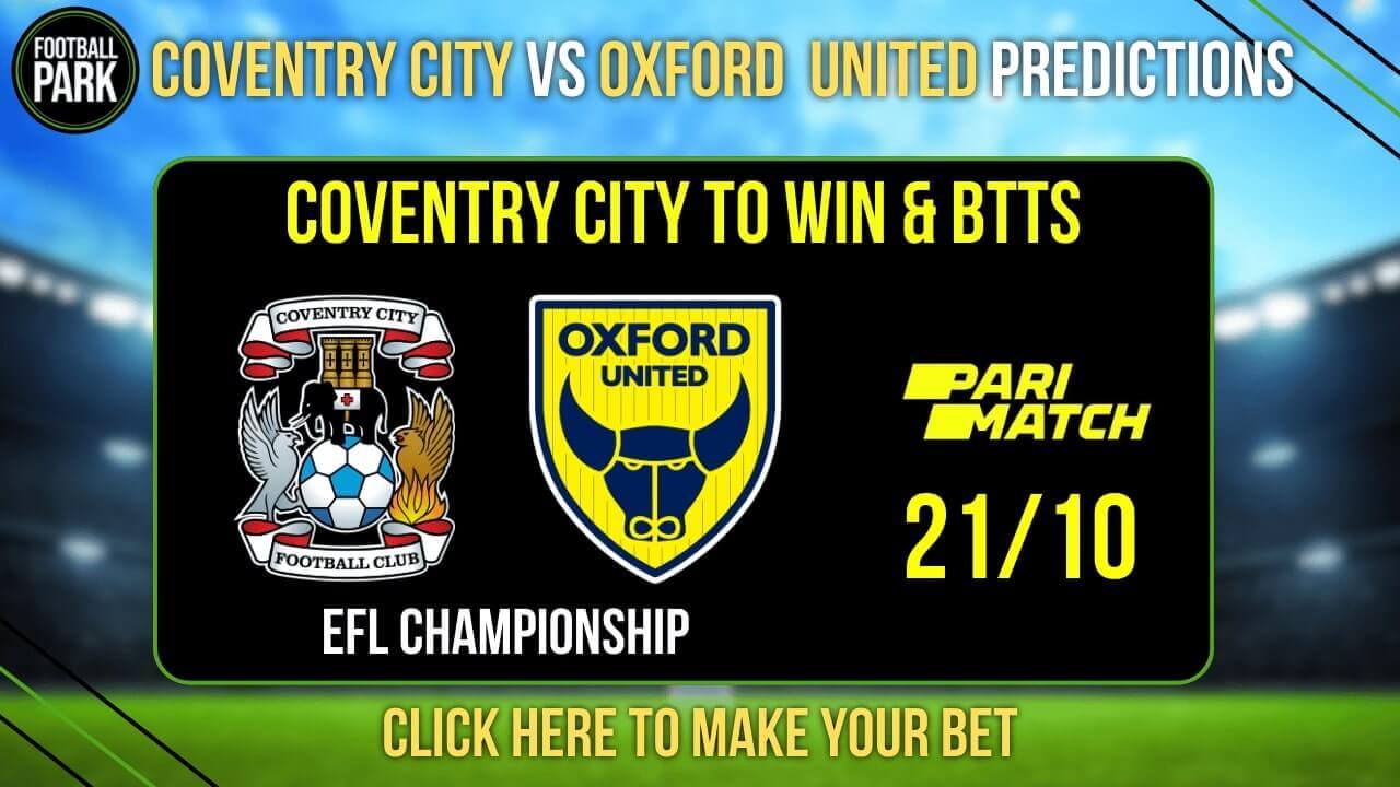 Coventry City vs Oxford United Predictions